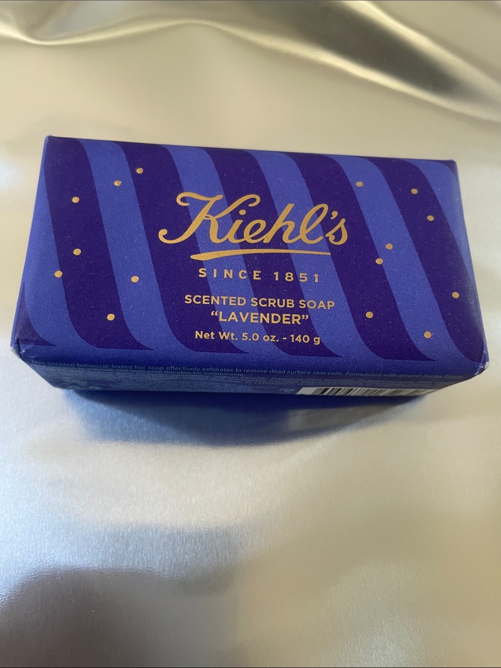 Kiehl's Lavender Scented Scrub Soap - Purple and Gold Packaging